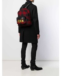 DSQUARED2 Plaid Icon Backpack