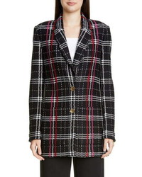 St. John Collection Bold Plaid Wool Blend Jacket