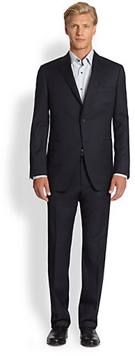 Saks Fifth Avenue Collection Black Label Two Button Wool Suit | Where