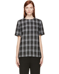 Proenza Schouler Black And White Plaid Blouse