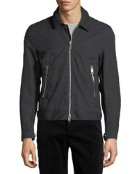 Burberry Maddison Cropped Bomber Jacket With Check Lining
