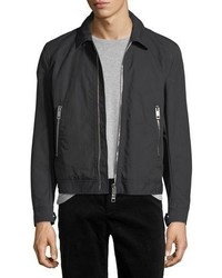 Burberry Maddison Cropped Bomber Jacket With Check Lining