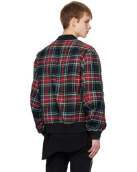 Undercover Red Plaid Bomber Jacket