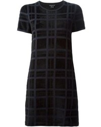 Black Plaid Casual Dress