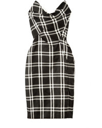 Vivienne Westwood Silk Taffeta Checked Bustier Dress