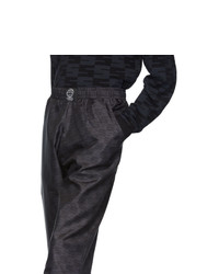 Sss World Corp Black Elastic Waist Trousers