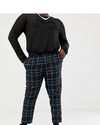 ASOS DESIGN X Laquan Smith Plus Skinny Check Trouser With Contrast Check Panel