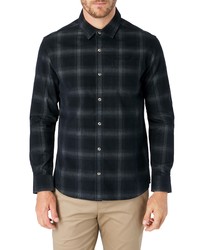 Black Plaid Corduroy Long Sleeve Shirt