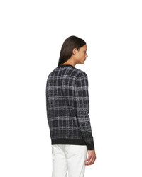 Fendi Black And Grey Wool Forever Sweater