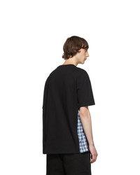 Lanvin Black Plaid Detail T Shirt