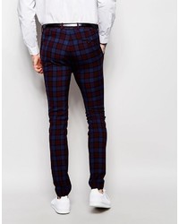 Asos Brand Skinny Suit Pant In Plaid Check