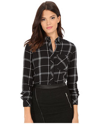 Only Camelia Long Sleeve Plaid Woven Shirt