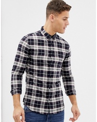 New Look Oxford Shirt In Black Check