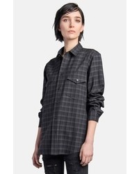 Saint Laurent Plaid Wool Shirt