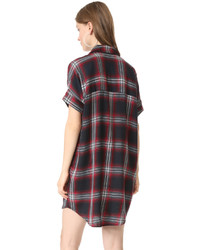 Madewell Courier Dress In Grunge Plaid