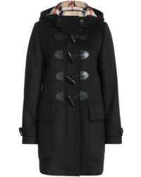 Black Plaid Duffle Coat