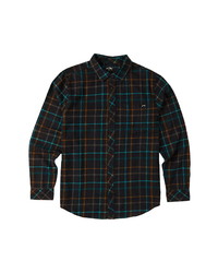 Billabong Coastline Plaid Flannel Button Up Shirt