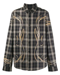 Amiri Falcon Belt Flannel Shirt