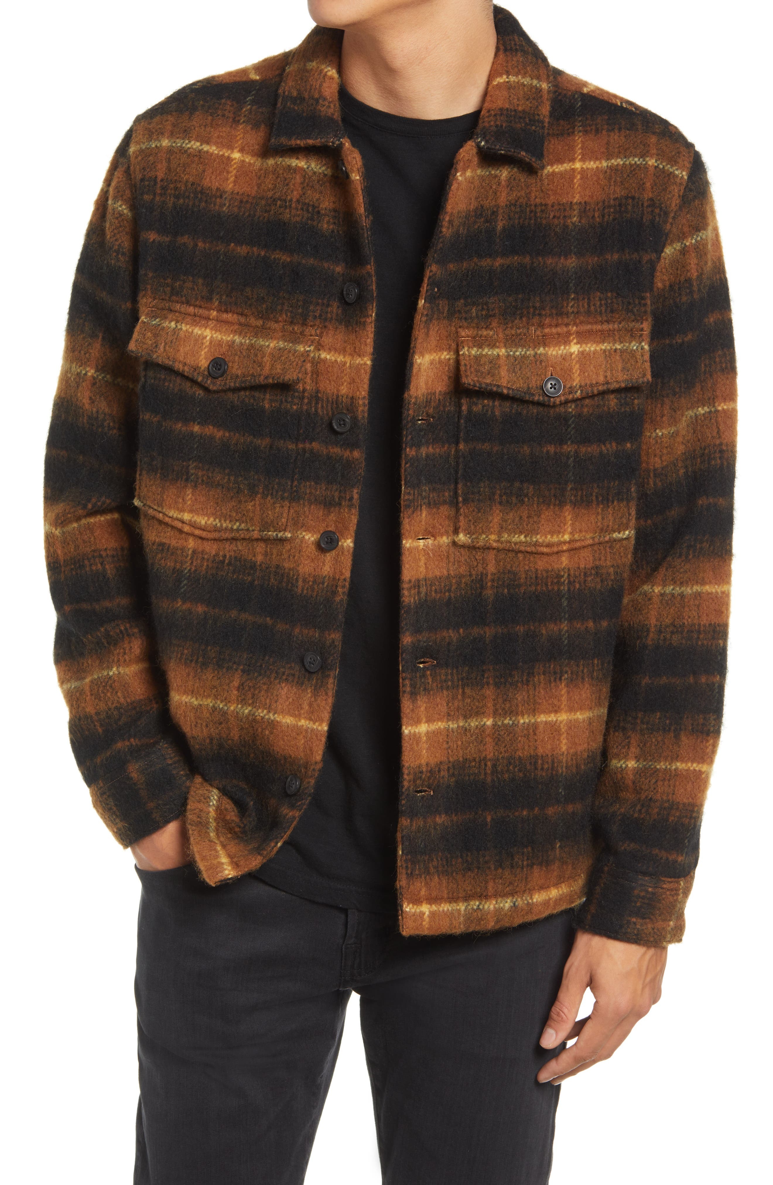 AllSaints Hatch Plaid Flannel Shirt, $150 | Nordstrom | Lookastic