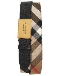 Burberry George Check Leather Belt