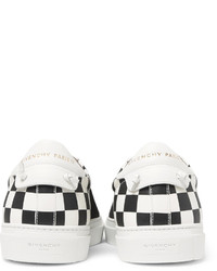 Givenchy Elasticated Strap Checkerboard Leather Sneakers