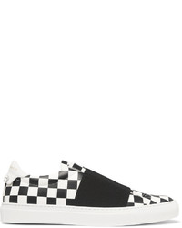 Givenchy Elasticated Strap Checkerboard Leather Sneakers