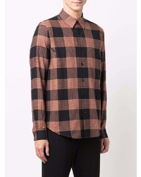 Sandro Check Print Shirt