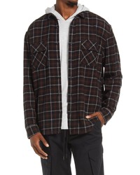 BP. Oversized Plaid Button Up Shirt In Black Jim Plaid At Nordstrom
