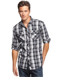 INC International Concepts Shirt Core Long Sleeve Ramirez Plaid Shirt