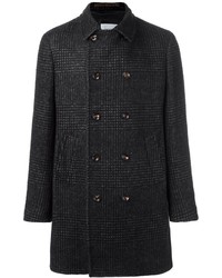Eleventy Plaid Double Breasted Coat