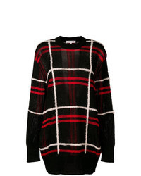 Black Plaid Oversized Sweater