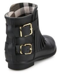 Burberry Fritton Fringe Rubber House Check Rain Boots
