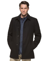 Dockers Big Tall Wool Blend Car Coat With Plaid Scarf