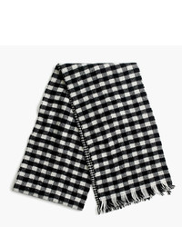J.Crew Double Faced Plaid And Houndstooth Scarf
