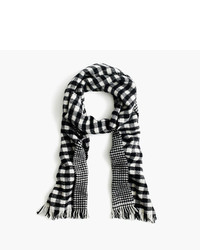 J.Crew Double Faced Plaid And Houndstooth Scarf