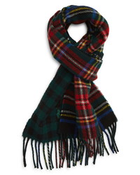 Polo Ralph Lauren Reversible Scottish Tartan Wool Blend Scarf