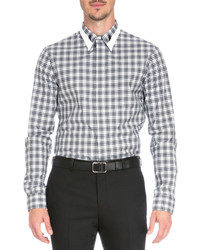 Givenchy Plaid Shirt With Contrast Collar Black