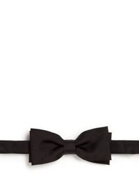 Black Plaid Silk Bow-tie