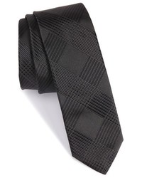 BOSS Plaid Silk Skinny Tie