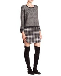 Joie Dinay Plaid Layered Sweater Dress