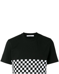 Givenchy Check Panel Cropped T Shirt
