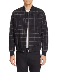 PS Paul Smith Grid Wool Blend Bomber Jacket