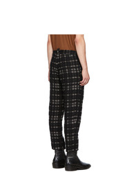 Ann Demeulemeester Black And Off White Bette Trousers