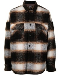 FIVE CM Striped Brushed Wool Shacket