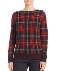 Black Plaid Wool Sweater