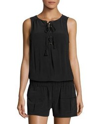 Joie Caline Lace Up Utility Romper
