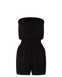 Exclusives New Look Black Bandeau Cinched Waist Playsuit