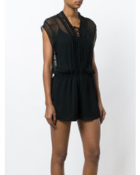 IRO Sheer Lace Up Playsuit