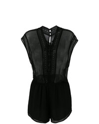 IRO Sheer Lace Up Playsuit