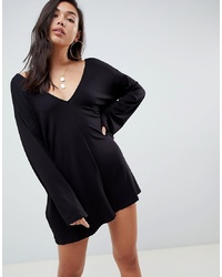 ASOS DESIGN Swing Playsuit With Fluted Sleeve